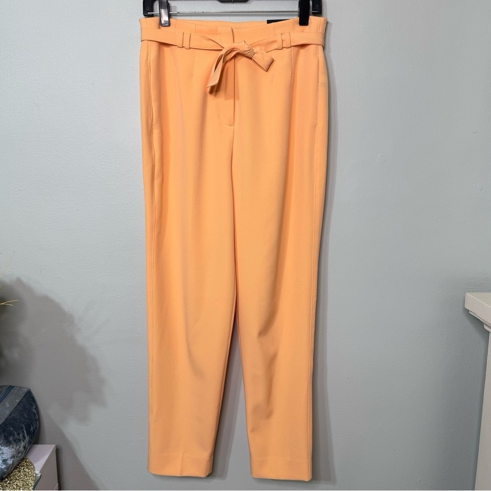 White House Black Market Belted Tapered Ankle Fluid Pant Dress Pants Size 4 NWT - Picture 6 of 16